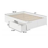 Full Size Bed Frame with Drawers on both Sides -