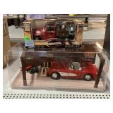 Die cast metal model cars and display. LE Sears