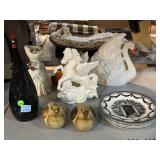 Decorative household items. Vases, plates and