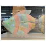Wooden Fish Sculpture. Approx 20 x 11.