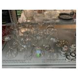 Glass stemware & napkin holders