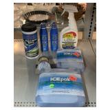 Cleaning supplies, ice packs & more