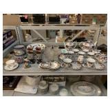 Teapots, cups, saucers, decorative stoneware and