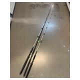 3 Fishing Poles No Reels. Berkley and Tebco.