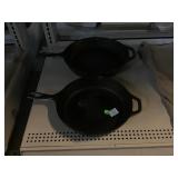 2 Lodge cast iron pans.