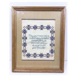 Native American Themed Blessing Needlepoint