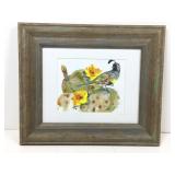 June Jurcak Signed Desert Cactus & Quail Print.