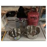 Empty balloon time helium tank water bottles with