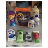Household soaps and cleaners and more.