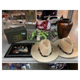 Metal ammo can, hats, decor and more.