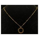 Sterling Silver Necklace W/pendant, Tw 6.6g,