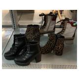 3 Pairs of Womanï¿½s Shoes. Various Sizes.