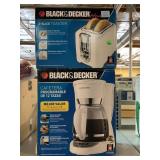 B+D toaster and coffee maker in box.