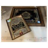 Beer and Whiskey advert mirrors. Larger framed to
