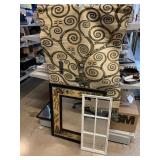 Tapestry Art, decorative mirrors.