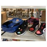 Athletic shoes and backpack