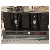 Toshiba HQ VHS player and unbranded power amp