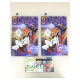 2 Wizard comic books, Dawn, 1 w/COA