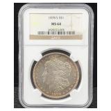 1878-s Silver Morgan Dollar, Ngc Ms64