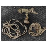 3 Sterling Silver Necklaces W/pendant, Tw 15.6g,