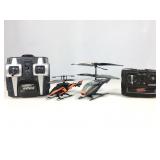 2 Airhogs Mini RC Helicopters w/ Controllers