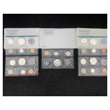 3 Uncirculated Type Sets Incl. 1963, 1964 & 1965-s