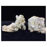 2 Calcite Cluster Specimens 977g TW