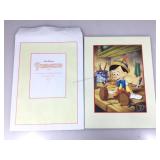 Disney Pinocchio commemorative lithograph