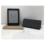 Amazon Kindle, no charger & Dolce & Gabbana glass