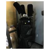 Knight Golf bag w/clubs, see photos