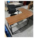 3x4ft Small L-Shaped Desk with Rolling Office