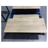 Pair Desk Risers - Wood and Metal - Good