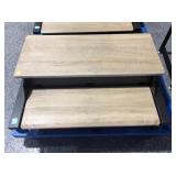 Pair Desk Risers - Wood and Metal - Good