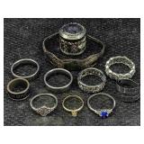 Fashion Rings W/bracelet & More, Sz 4, 8ï¿½, 10, 11
