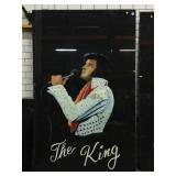 Large Elvis Presley Painting On Black Glass