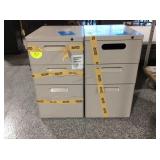 Pair Small Metal Filing Cabinets no keys