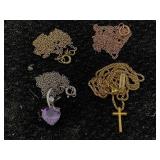 Sterling Silver Necklaces W/pendants, Tw 7.2g, Sz