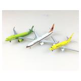3 Gemini Jets 1/400 Scale Die Cast Airplanes.