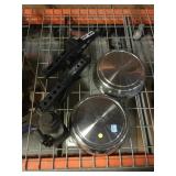 2 Ford tire center covers, 12 in diameter and