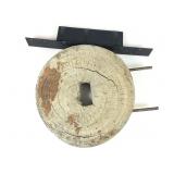 Vtg rustic wood chopping block & more