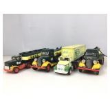 Vtg Hess collectible vehicles, tractor trailer &