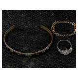 Sterling Silver Cuff Bracelet & More, Tw 17.7g,