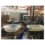 Anchor Ovenware w/stainless steel cooking pots