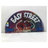 Vtg slot machine glass panel, Easy Street, 11x19