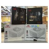 Red Dragon Power Supplyï¿½s and Speakers in Boxes.