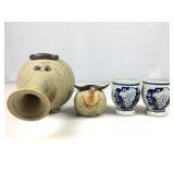 Ceramic elephant bank, stopper missing, hedgehog