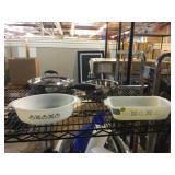 Anchor Ovenware w/stainless steel cooking pots