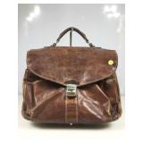 Vtg Italian Leather Scuola Del Cuoio Messenger