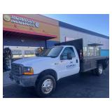 2000 Ford F550 Super Flatbed truck w/297216 M