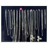 Fashion Metal Necklaces In Display
